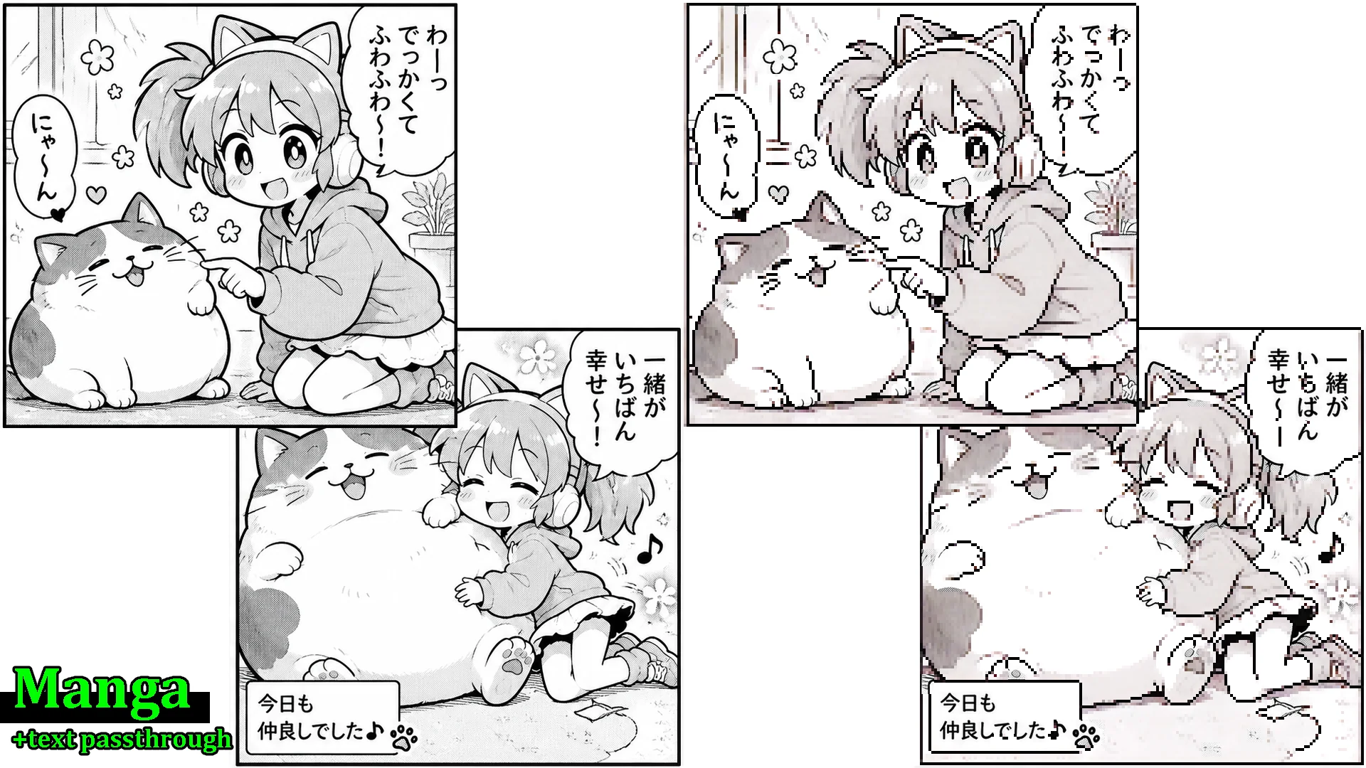 マンガをドット絵化した作例
