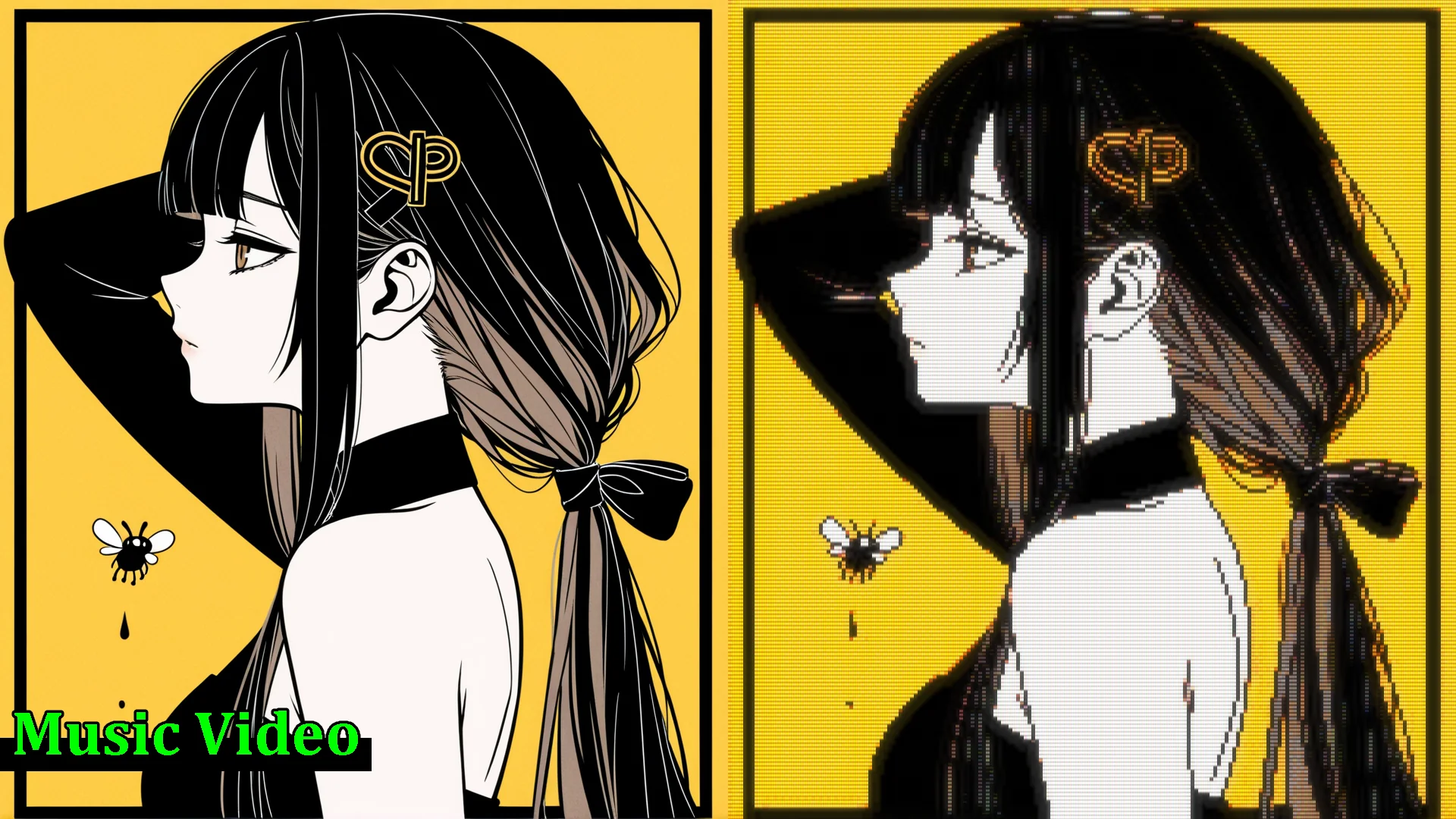 ミュージックビデオをドット絵化した作例
